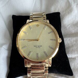 Kate Spade New York | "Gramercy Grand" Gold Bracelet Watch w/ Crystal Markers